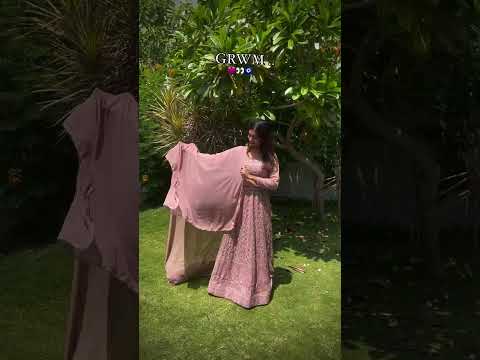 Georgette Lucknowi Sequence Work Rosy Brown Lehenga Choli