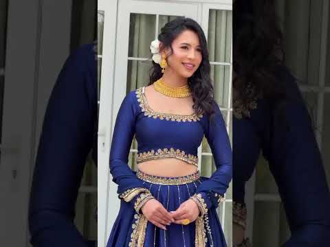 Designer Navy Blue Thread Sequence Chinon Lehenga Choli For Women