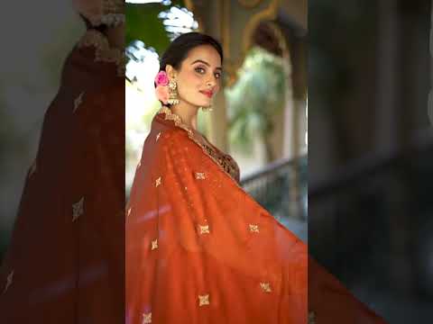 Fascinating Orange Thread Embroidered Silk Lehenga Choli For Wedding