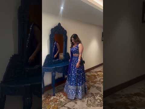 Royal Blue Sequence Work Georgette Designer Lehenga Choli