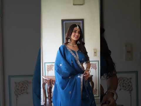Peacock Blue Sequence Embroidery Chinon Silk Lehenga Choli For Wedding