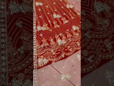 Orange Butterfly Net Sequence Codding Embroidery Lehenga Choli