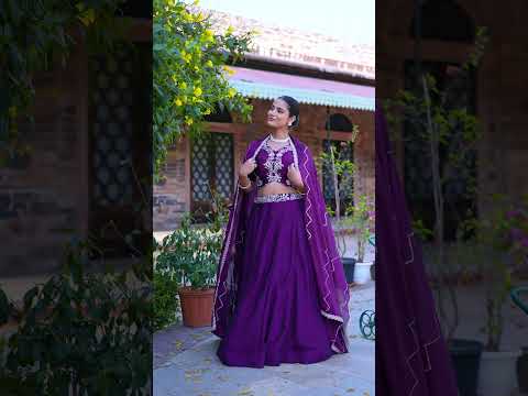 Purple Rangoli Crush Embroidered Festive Lehenga Choli With Dupatta
