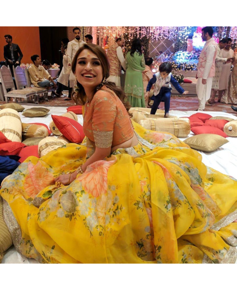Impressive Khadi Organza Floral Lehenga Choli With Heavy Blouse
