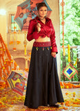 Black Color Silk Embroidery Work Navratri Outfit for Women