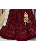 Gorgeous Foil Mirror work Lehenga with Faux Georgette Fabric