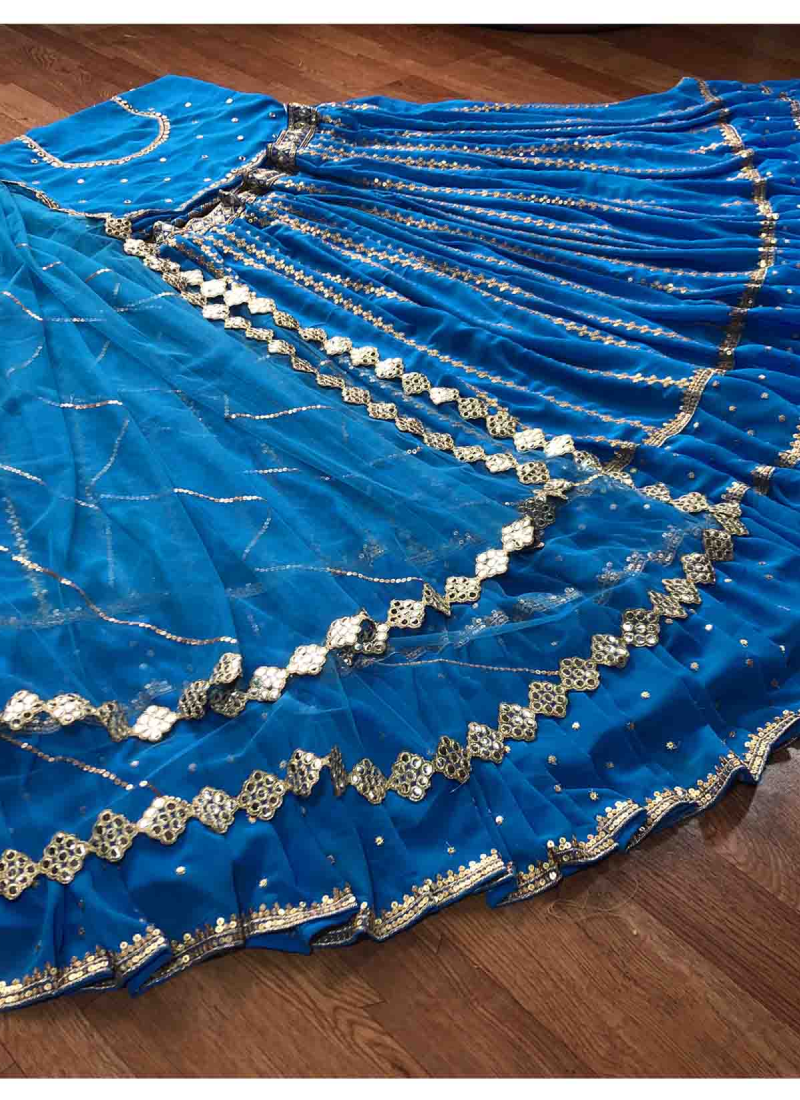 Blue Stylish Party Wear Lehenga Choli for All Ceremonial Occasion