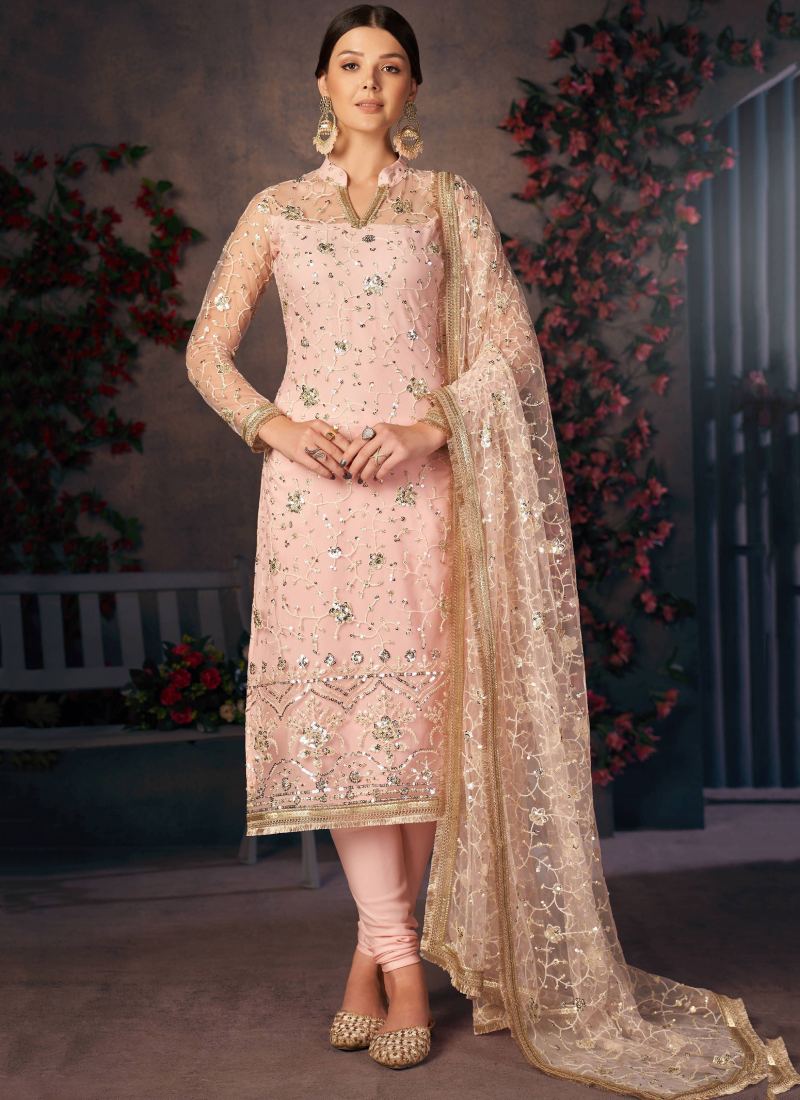 Churidar net designs discount