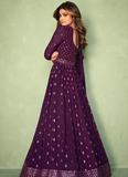 Purple Color Shamita Sheety Anarkali Salwar Suit